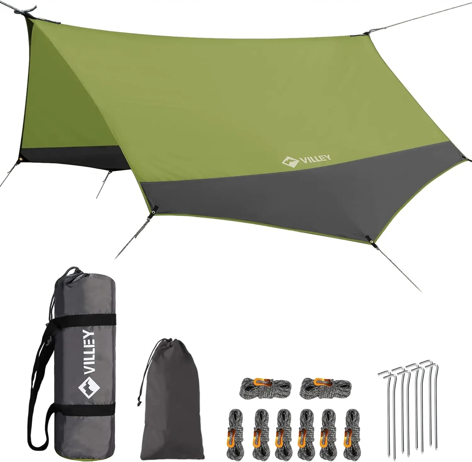 Camping Tarps for Tents, Waterproof Hammock Rain Fly, Portable Sunshade Canopy for Outdoor Fishing, Backpacking, Hiking,