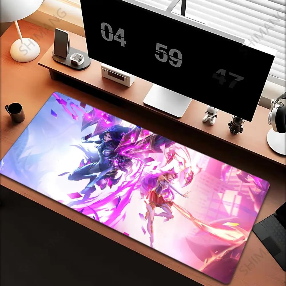 League of Legends Kaisa Tappetino per mouse grande Tappetino per mouse da gioco PC Gamer Computer Tappetino per mouse da ufficio Tappetino per tastiera Tappetino per scrivania Laptop Mausepad