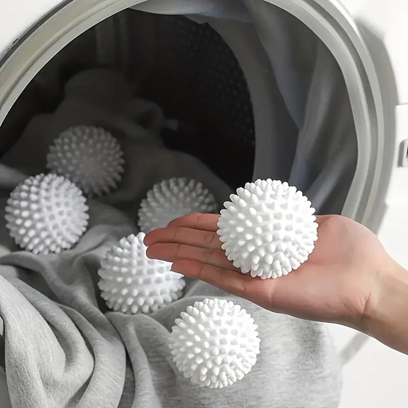 10 reusable balls for laundry - Removes hair, softens fabrics, anti-crowding and without folds, big balls for dryer/washer