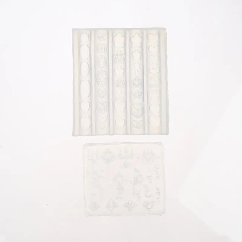 Functional Silicone Stamp for Nail Art Resin with Dialogo Box Shape Elements