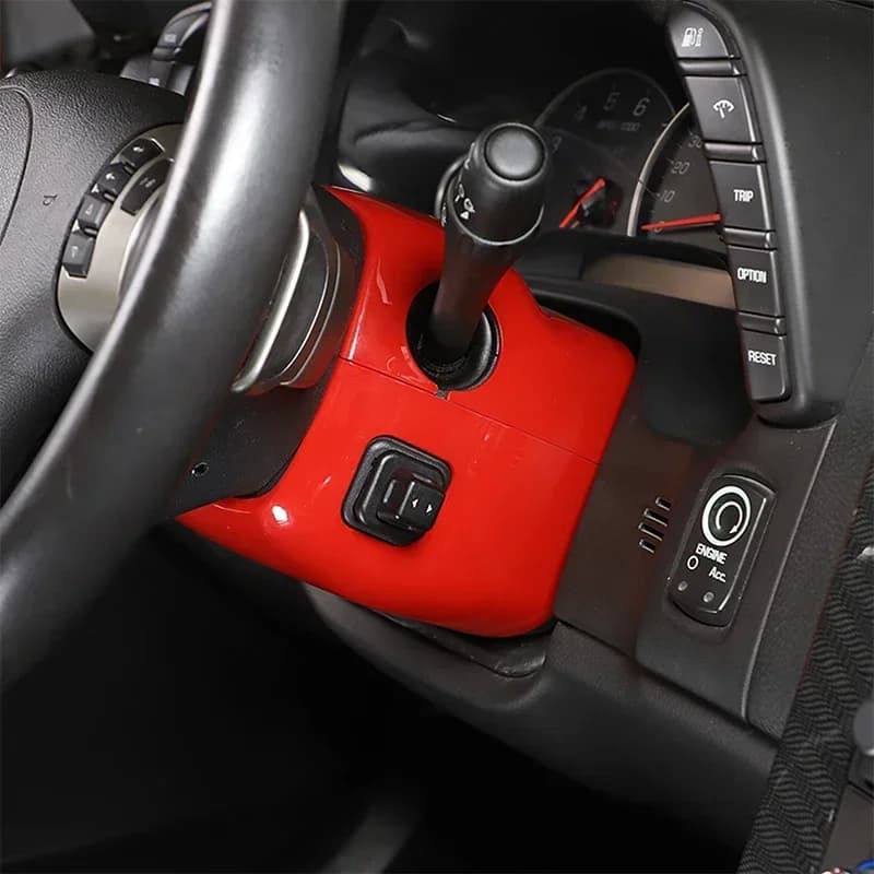 Per Chevrolet Corvette C6 2005-2013 ABS stile fibra di carbonio coperchio base volante accessori per la modifica degli interni