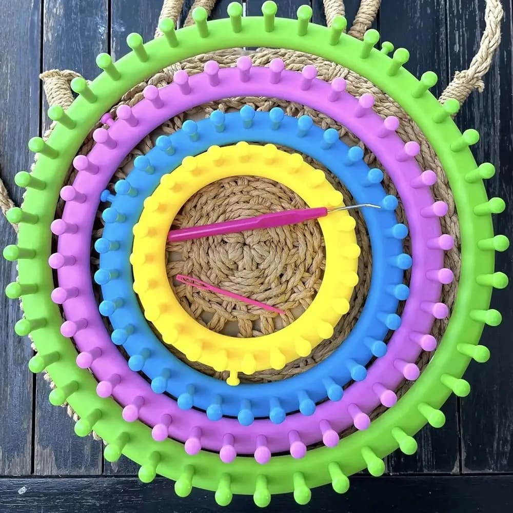 DIY Round Knitting Loom Sewing Knitting Tool Accessories Weaver Weaving Scarf Sweater Hat Shawl Adults Knitting Device