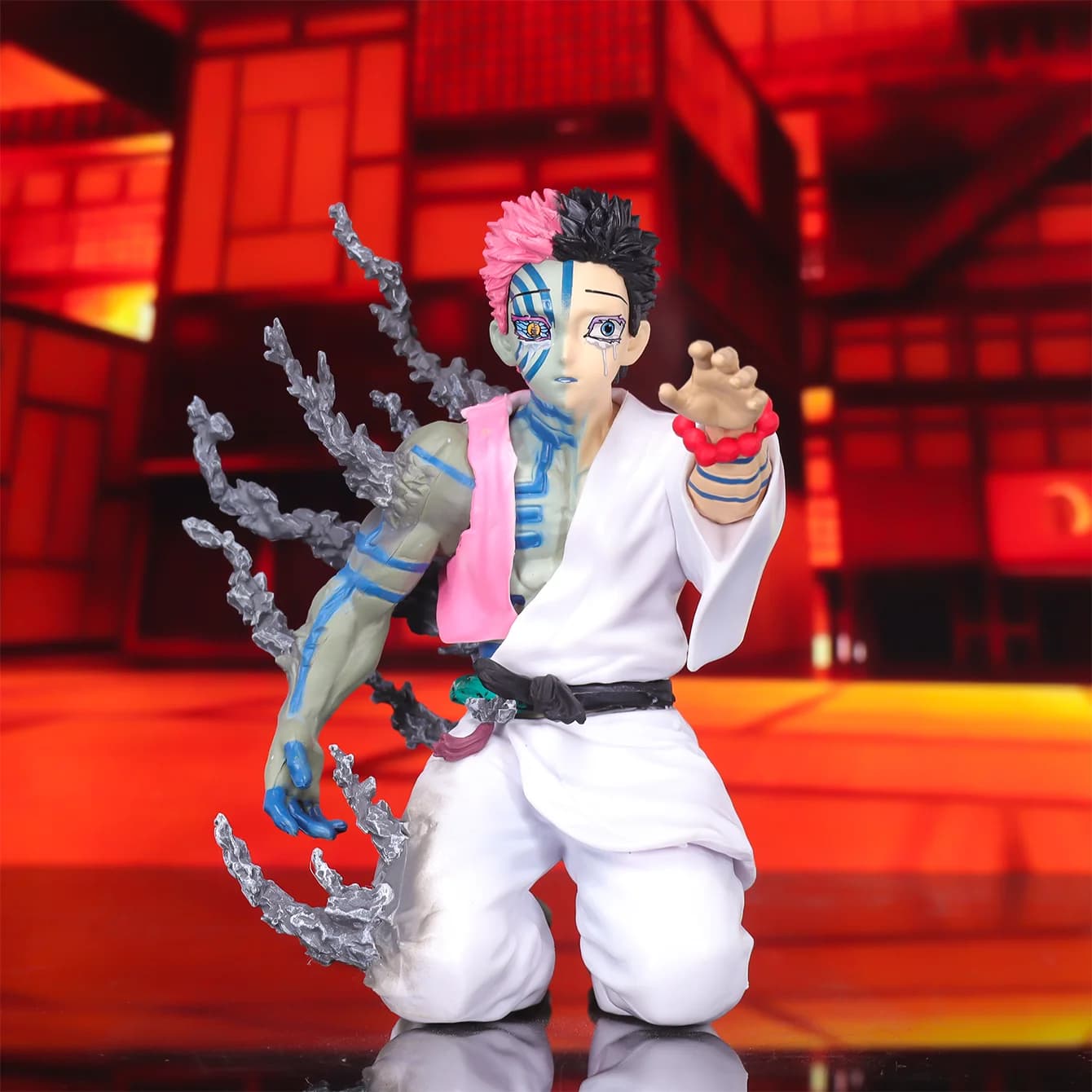 Action Figure di Akaza da Demon Slayer, Statuette da Collezione, Figurine Anime, Regali di Natale