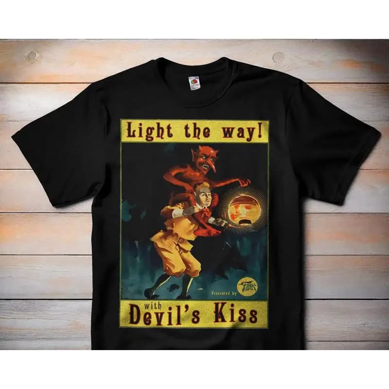 Illumina il modo con il Kiss del diavolo Bioshock Maglietta classica per videogiochi Retro Gamer Gaming FPS