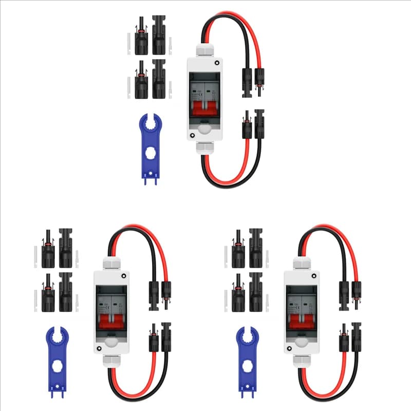 Interruttore di disconnessione del pannello solare A98E-3X, interruttore di disconnessione fotovoltaico con scatola di interruttore 63A DC 1000V con scatola impermeabile IP65