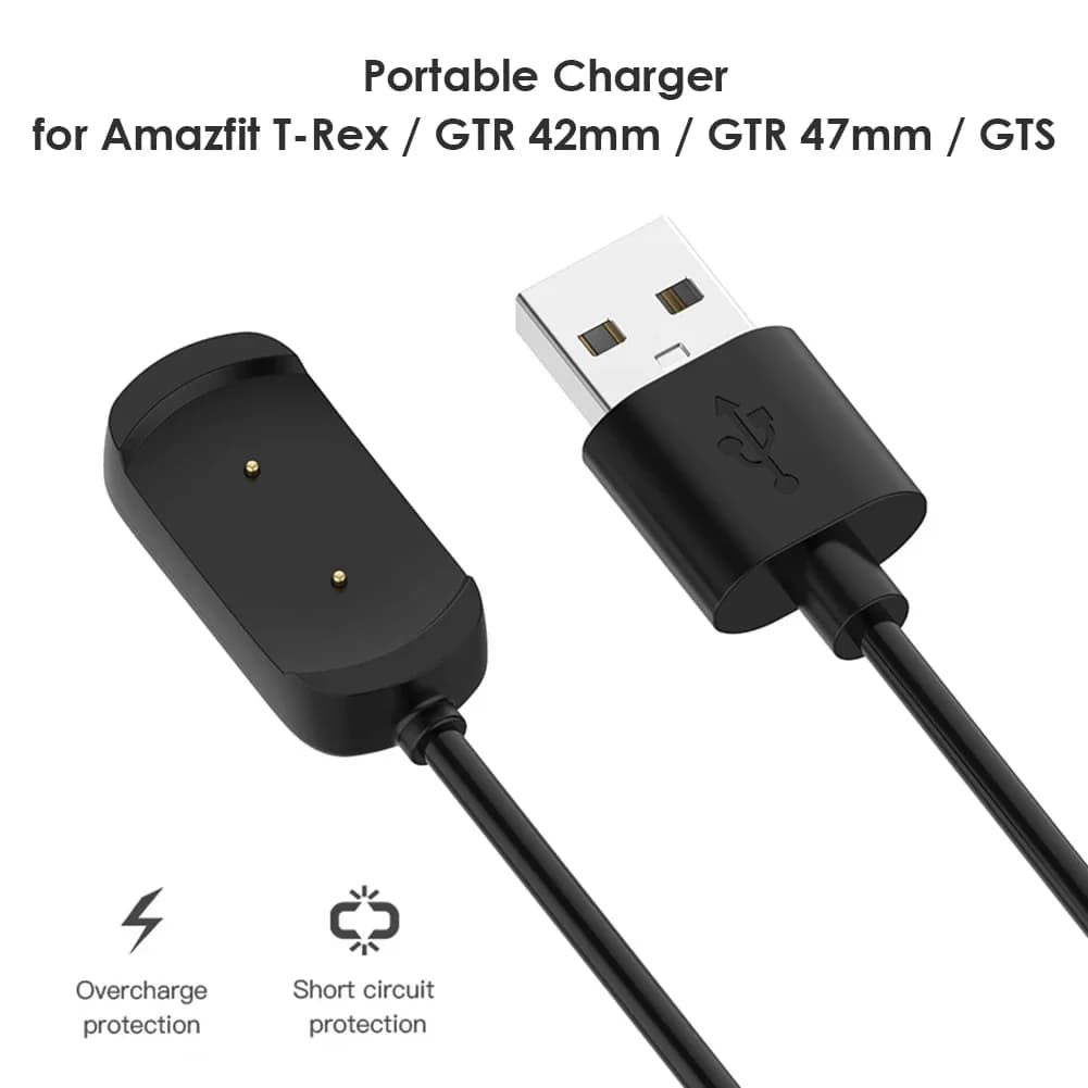 Cavo di ricarica USB per Amazfit T-Rex A1918 GTR 42mm 47mm GTS Smart Watch Charger Wire Cradle Dock accessori
