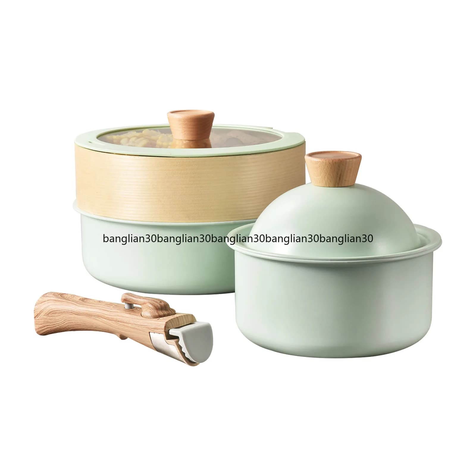 Set per la casa semplice e fresco in stile nordico, fondo addensato, pentola per zuppa, pentola per latte, padella antiaderente