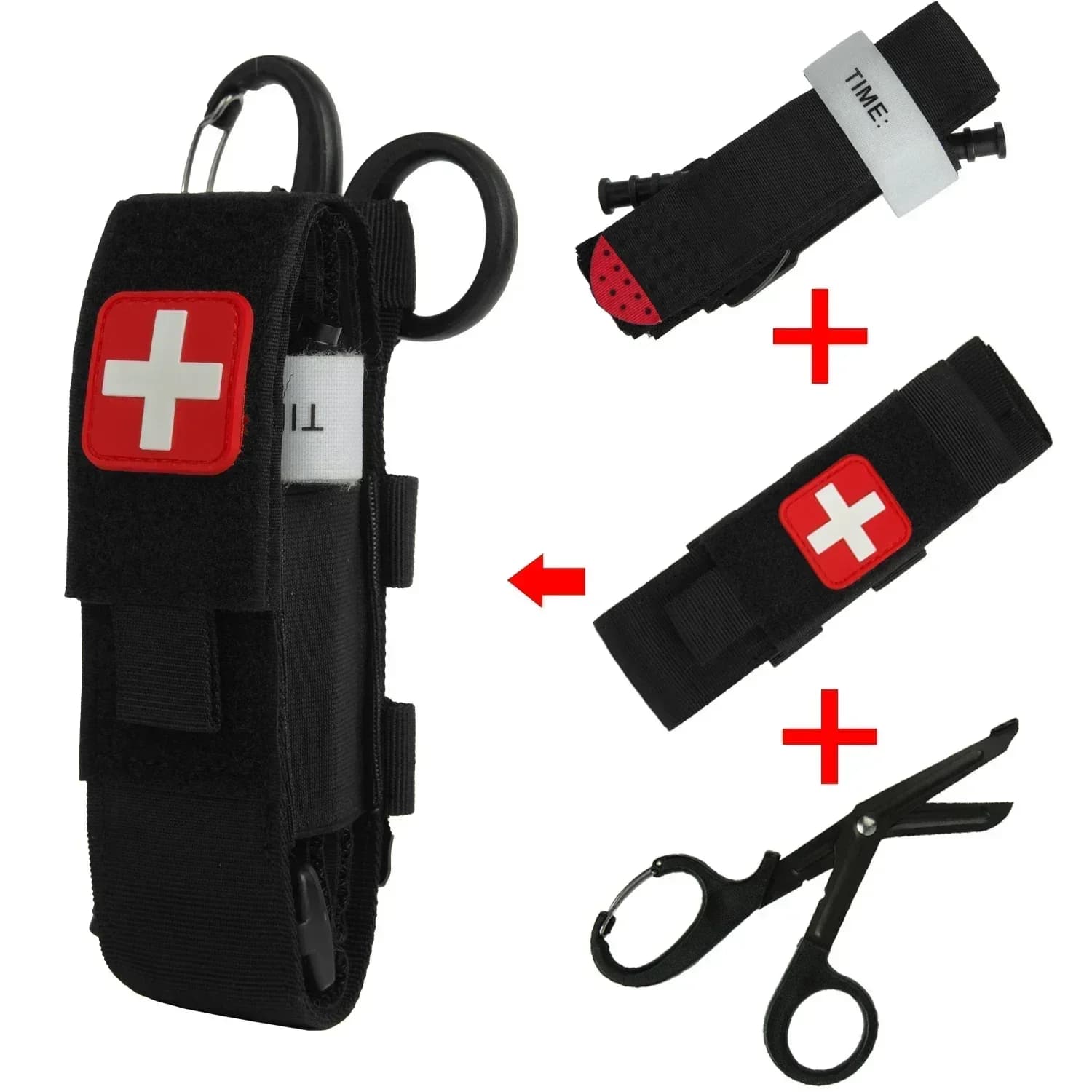Tactical Military Emergency Kit Hemostatic Lace Molle Survival Set Lactation Case Medical Equipment Scissors Bag Outdoor Equipment