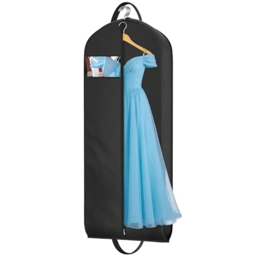 54" Garment Bags for Travel for Women Waterproof Dress Bags for Gowns 4" Gusseted Dress Protector Bag for Closet Storage Clothi