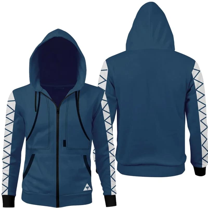 Hercules Idia Shroud Hoodie Zip Up Hinge sweatshirt Coat Pullover Anime Game Twisted Wonderland Cosplay Costume Fashion