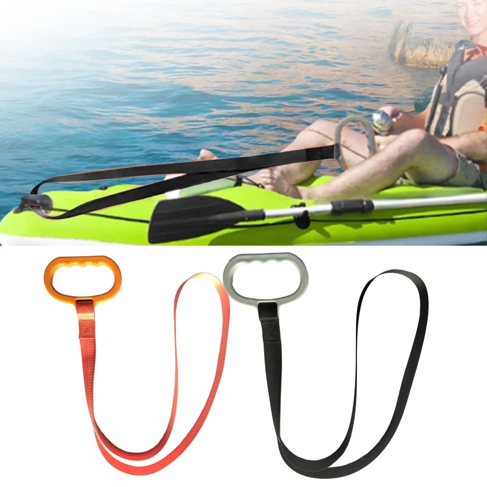 Handles for traction bar Handles for standing rope band for boats Training knobs Kayak assistance strap to track kayak