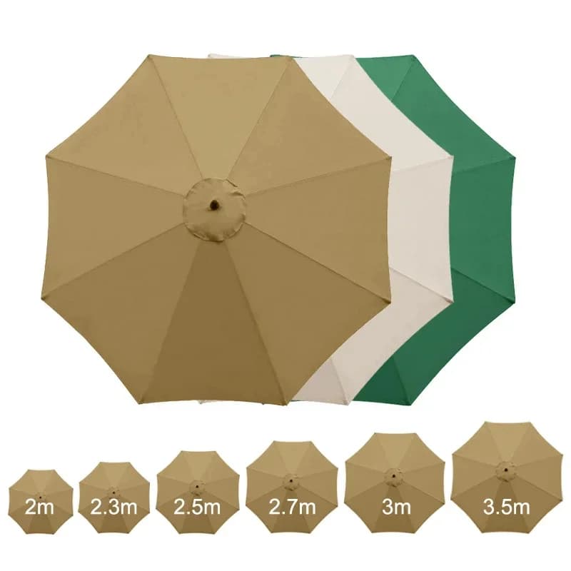 Ombrellone sostituibile Panno superiore Giardino Patio Baldacchino Ombrellone Copertura Ombra Antipioggia Ombrellone a banana Panno 2/2.3/2.5/2.7/3/3.5m