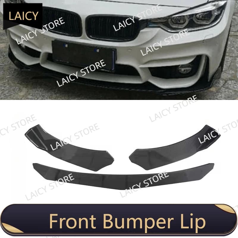 LAICY Car Front Bumper Lip For 3-Series 5-Series M4 M3 2017-2019 4PCS Body Kit Bumper Canard Lip Diffuser Spoiler Anti Scratch