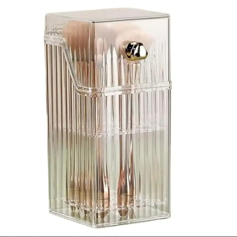 ABNM Makeup Brush Storage Tube Dust-Proof Loose Powder Brush Storage Box Desktop Eyebrow Pencil Blush Cosmetic Bucket Easy Insta