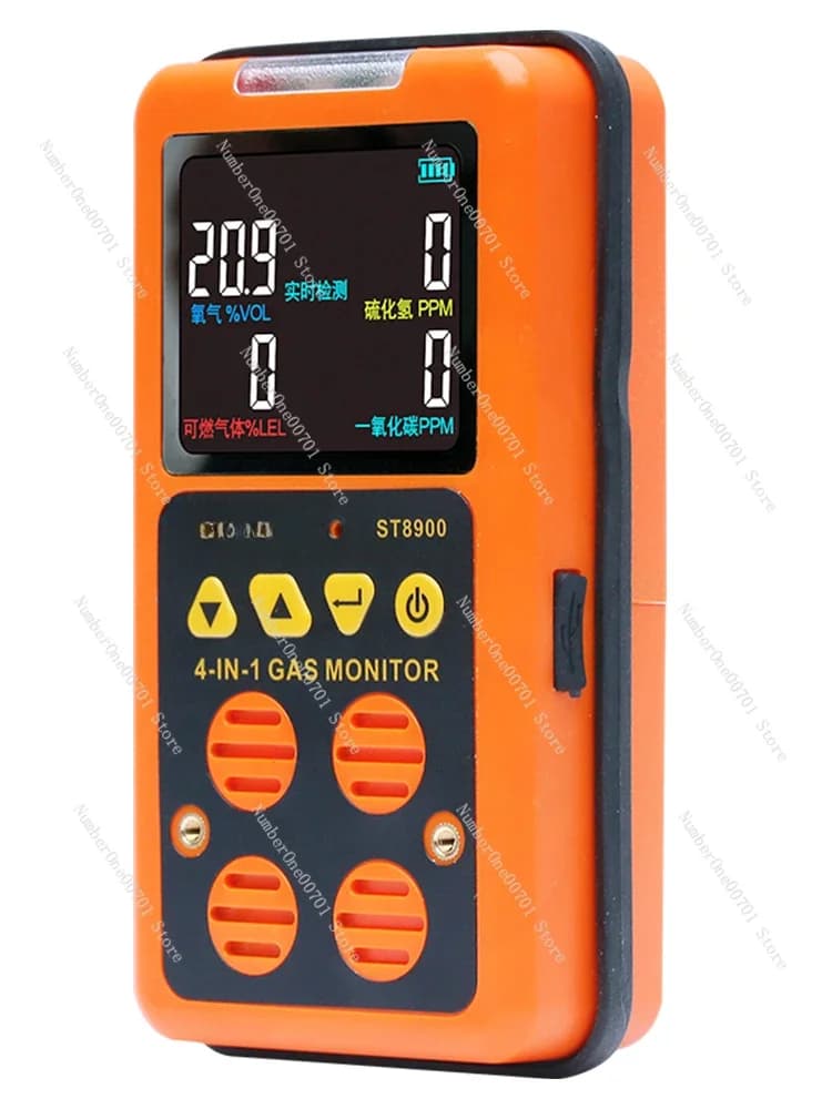 Rilevatore di gas Allarme portatile di ossigeno, monossido di carbonio, solfuro di idrogeno combustibile tossico e nocivo