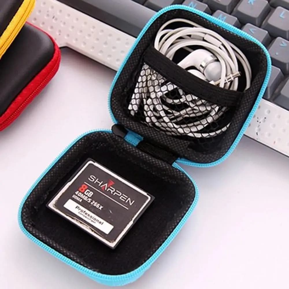 Custodia protettiva per mini scheda di memoria Organizzatore per cavi USB Custodia rigida Borsa per auricolari Custodia per auricolari Custodia per cuffie