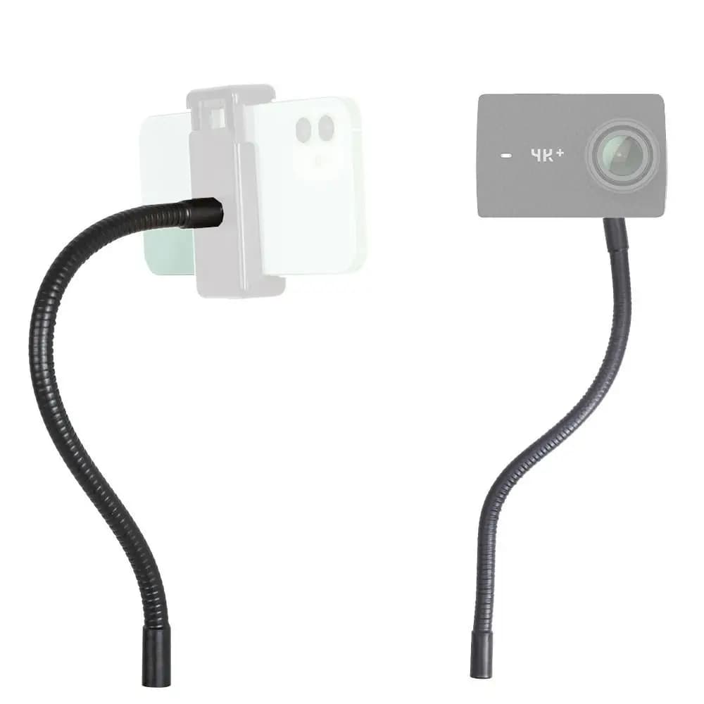 Nuovo monopiede in metallo Tubo metallico Asta flessibile con vite da 1/4 pollici Tubo di prolunga per treppiede Leggero Selfie Stick Supporti per fotocamere reflex