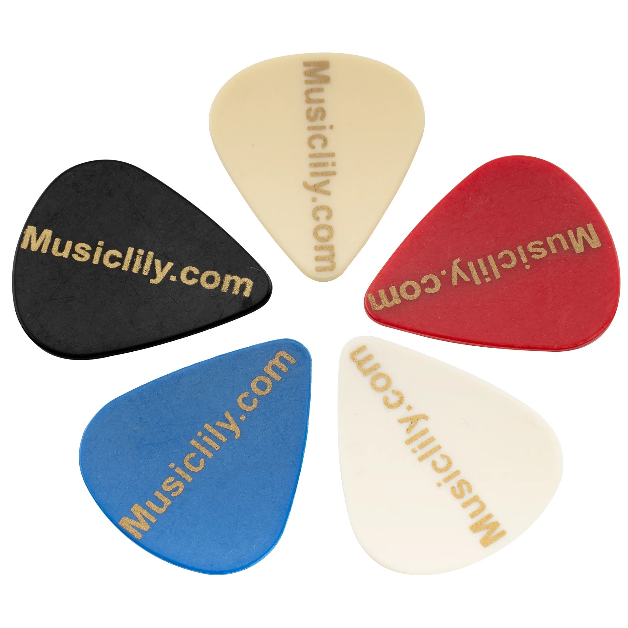 Plettri per chitarra e basso in plastica ABS Musiclily Basic da 1 mm, colori misti a caso (set da 5)