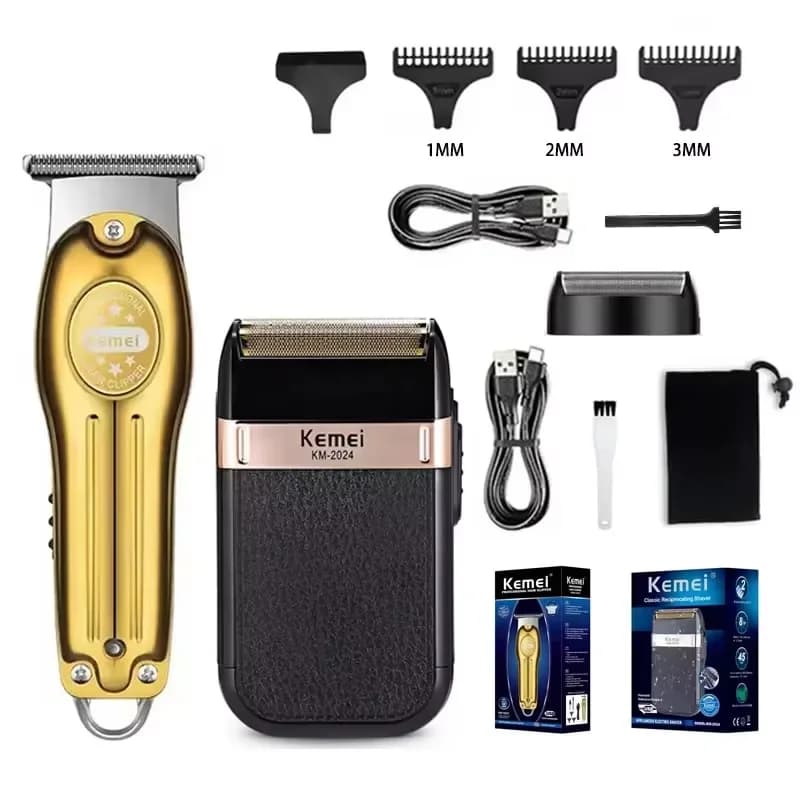 Kemei KM-679 Mini Portable Electric Haircut KM-2024 Razor Double Blade Razor Barba Trimmer Rasatura Machi
