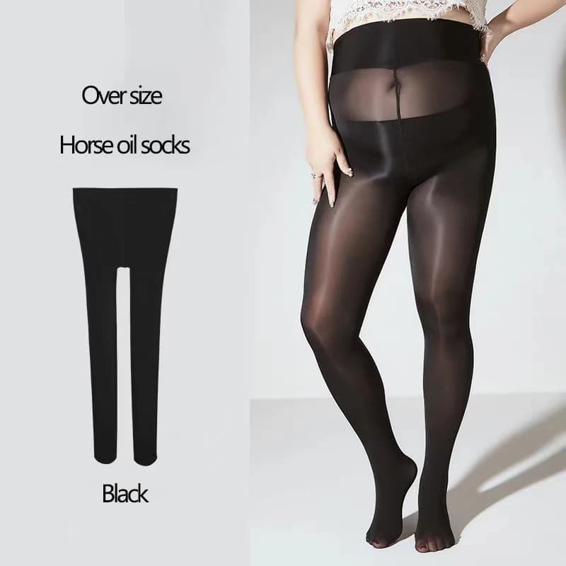 Calza all'olio di cavallo nero taglie forti 1/2/3 pezzi adatta per feste, appuntamenti, leggings sexy e alla moda, senza aggancio, senza cavallo