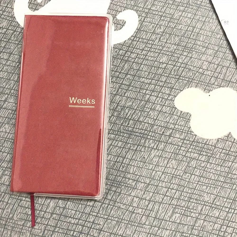 Custodia protettiva in PVC trasparente per agenda settimanale - Cover per blocco note con motivo decorativo per ufficio e scuola