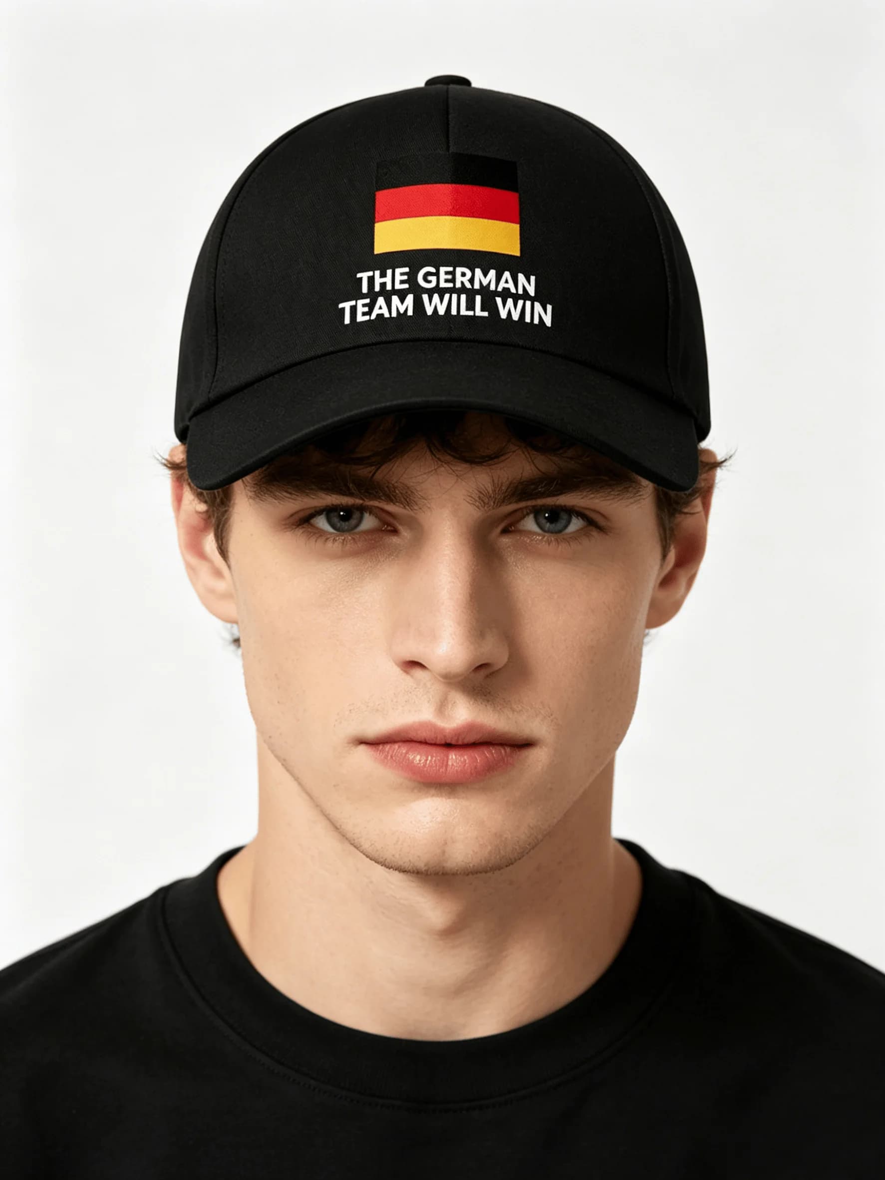 Germany National Flag Graphic Baseball Cap Football Fan Cheer Slogan Unisex Lightweight Travel Adjustable Visor Headwear