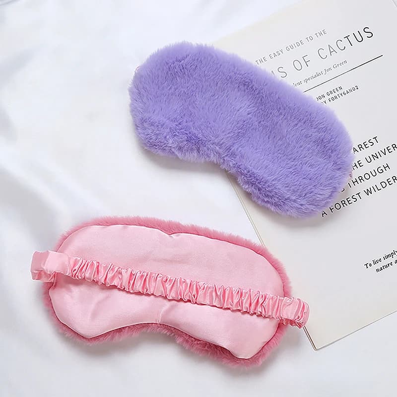 1 pz copertura per gli occhi notturna a prova di cerotti per gli occhi in seta assistenza sanitaria peluche maschera per gli occhi per il sonno per adulti luce morbida per la pelle