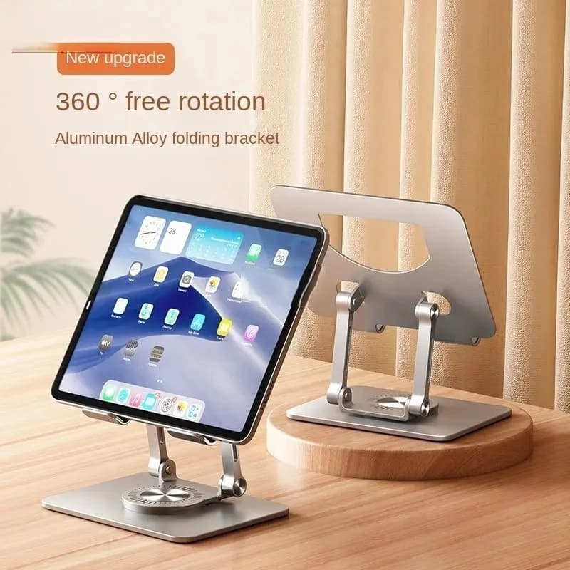 360 ° Supporto per tablet girevole Supporto da tavolo pieghevole regolabile compatibile per tablet portatile Ipad Pro/Air/Min da 4,7-12 pollici