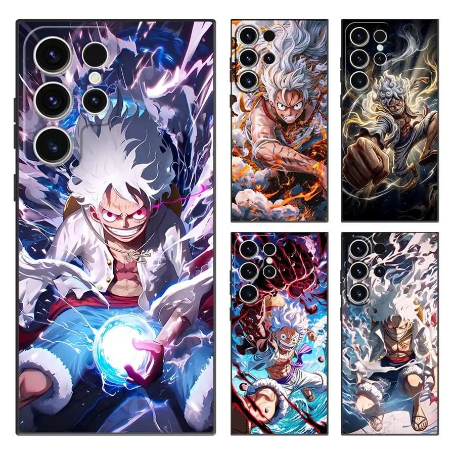 Cover per Telefono Luffy Gear 5 per Samsung Galaxy S26 S25 Ultra Note 20 Ultra 8 9 10 S21 FE S24 Plus S10 S9 S20 S23