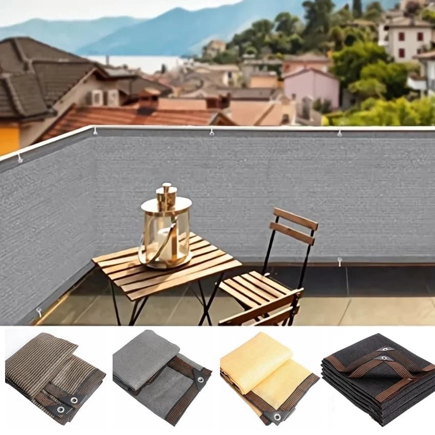 4 colori balcone Privacy schermo esterno parasole rete Gazebo Patio ombra panno Patio riparo schermo giardino Privacy recinzione rete