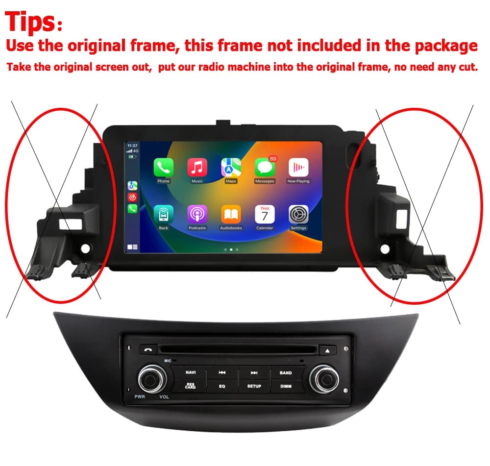 Auto Radio CarPlay For Renault Latitude laguna 3 2011-2015 OEM 7" Online Theme UI Multimedia Player Use the original frame