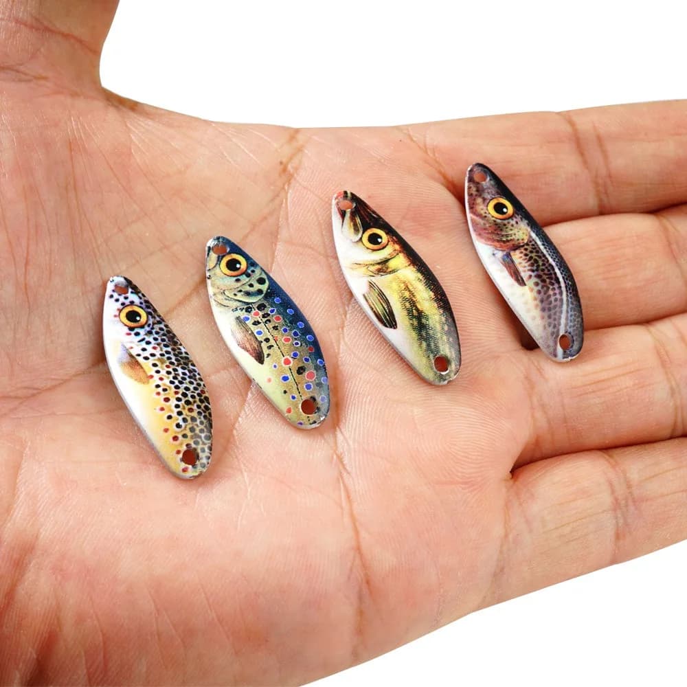 MUKUN Esche a cucchiaio in metallo 3G 5G Wobblers Esche artificiali per la pesca su roccia ​ Per cucchiai per trota Crappie Shad