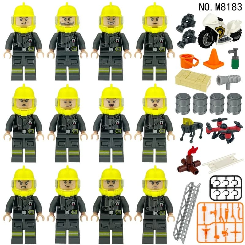 M8183 Fire Pioneer: Miniatura Moto Drone Giocattolo da Costruire con Piccoli Blocchi per Bambini - Commercio all'ingrosso transfrontaliero