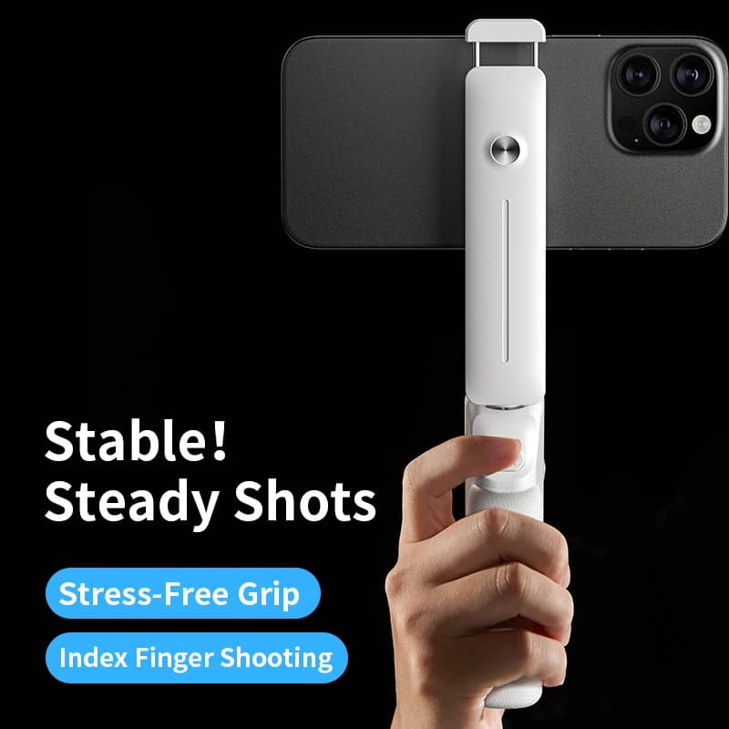 Mini selfie stick portatile Bluetooth remoto 360 ° Staffa portatile pieghevole con rotazione retrattile estraibile per supporto video dal vivo