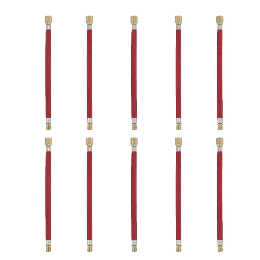 10 Pezzi Tubo Prolunga per Pompa Bici in Nylon e Rame, Doppia Valvola, Leggero, 16,5 cm