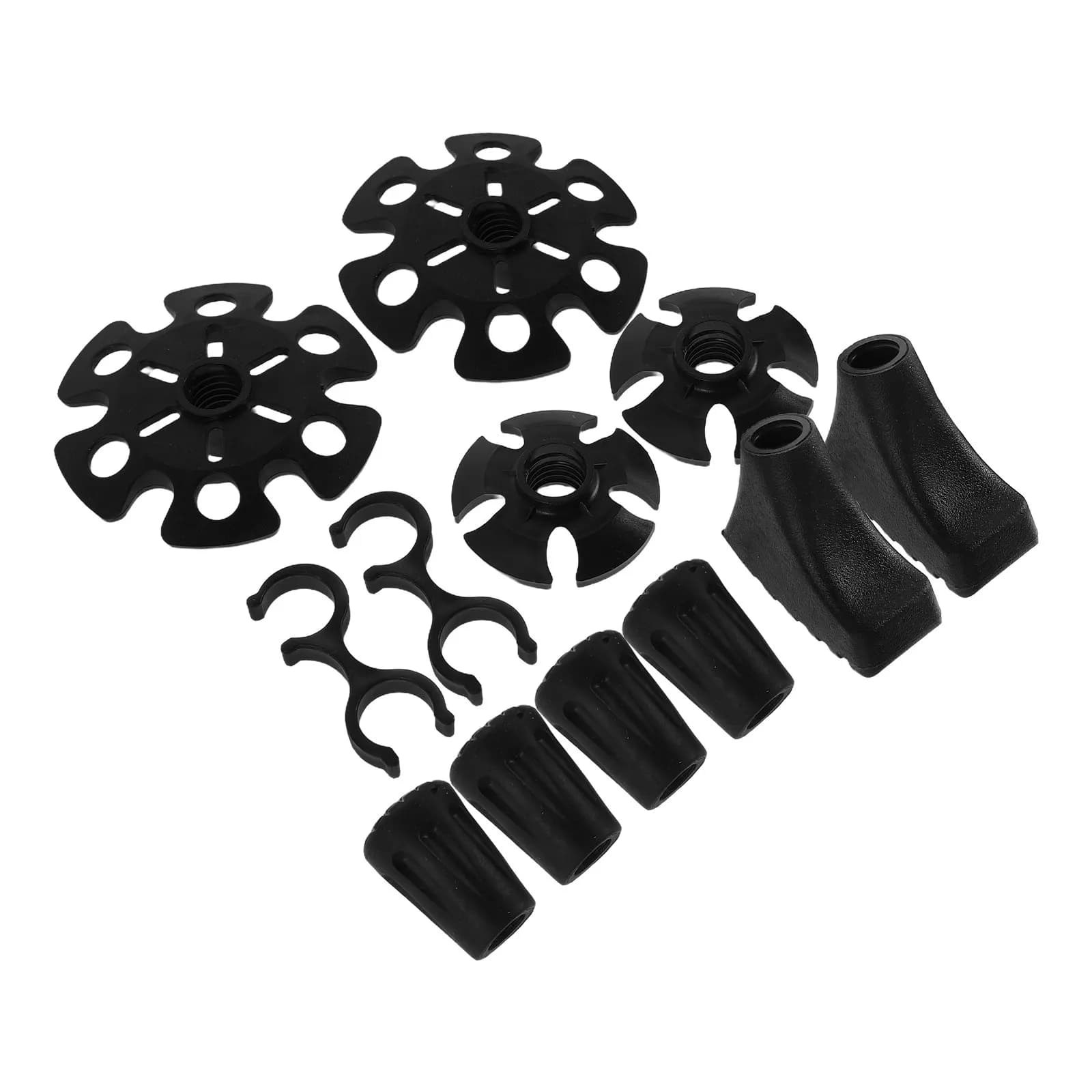 12 Pezzi Accessori per Bastoncini da Trekking, Punte in Plastica Antiscivolo di Ricambio, Protezioni per Bastoni da Escursionismo