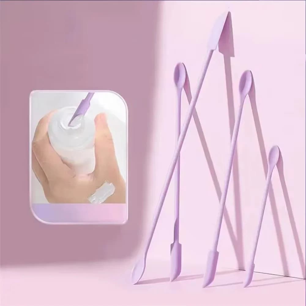 Set di 3/9 Pennelli in Silicone per Trucco, Mini Cucchiai Morbidi per Cosmetici, Spatole per Marmellata, Pennello per Maschera Viso