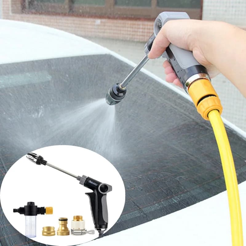 Set Pistola ad Alta Pressione per Lavaggio Auto, Portatile, Telescopica, con Ugello per Irrigazione Giardino e Prato, Lancia Schiuma, Accessori Auto