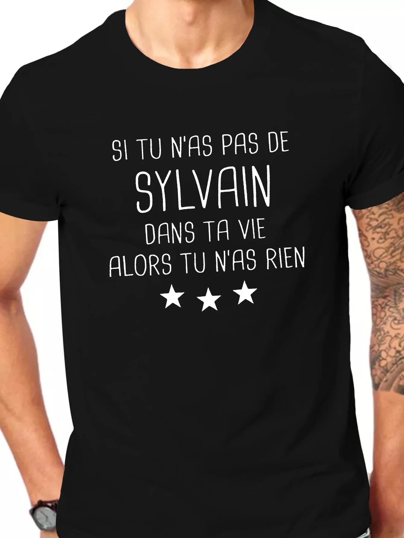 T-shirt estiva da uomo a maniche corte con scritte divertenti di Sylvan Cardo