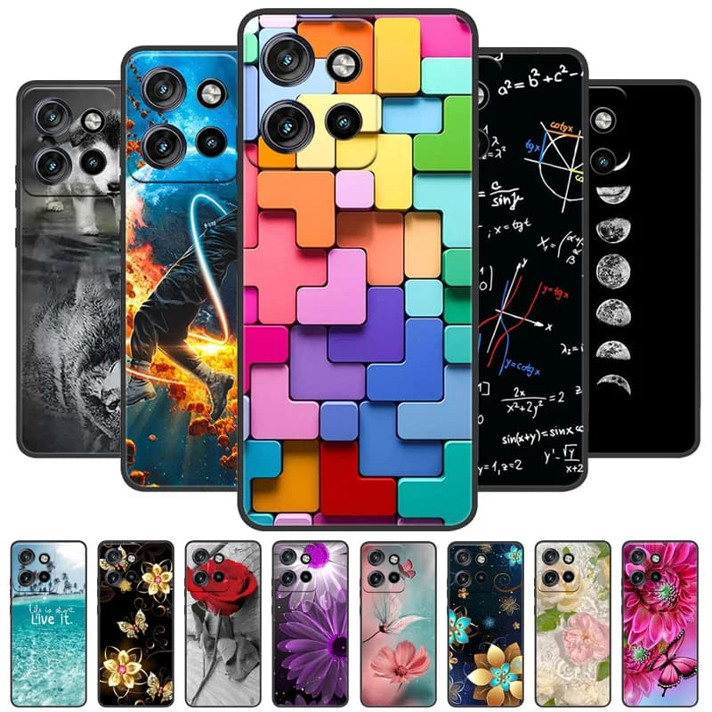 Per Motorola Edge 60 Neo 5G Custodia Lion Wolf Cover posteriore morbida in silicone per Motorola Moto 60 Neo 60neo Custodia protettiva per telefono