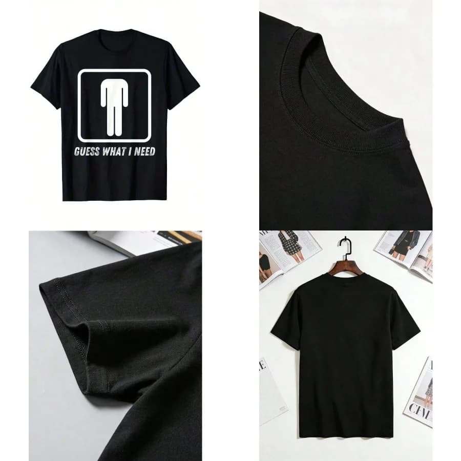 【Nuovo stile】2026 G U E S S T-shirt in cotone con grafica What I Need - T-shirt unisex casual a girocollo a maniche corte, morbida e traspirante 10