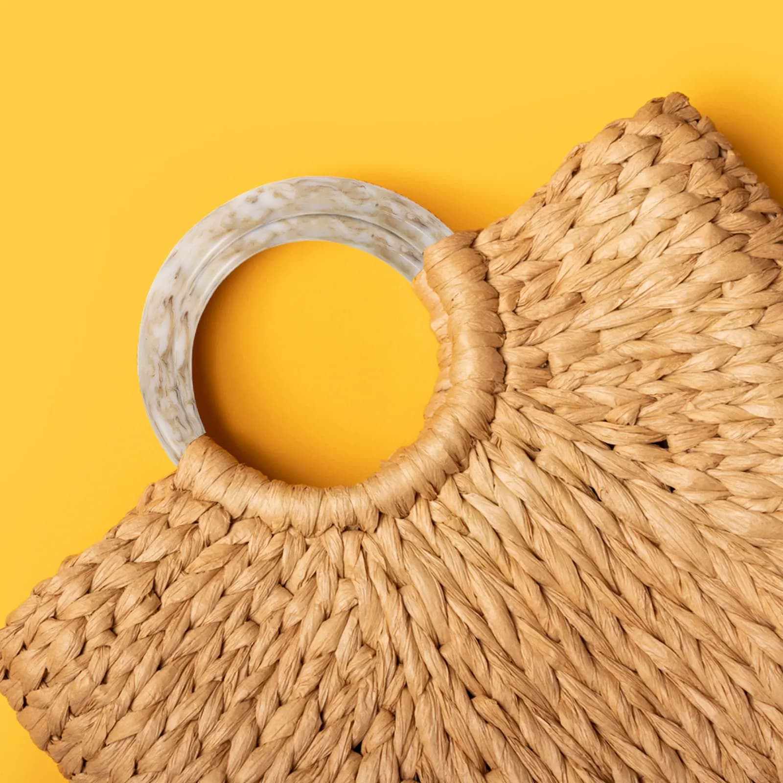 4Pcs Resin Round Purse Handles D-Shaped Replacement Handbag Hardware for Crochet Bag Making Tote Clutch Carry Grip Supplies