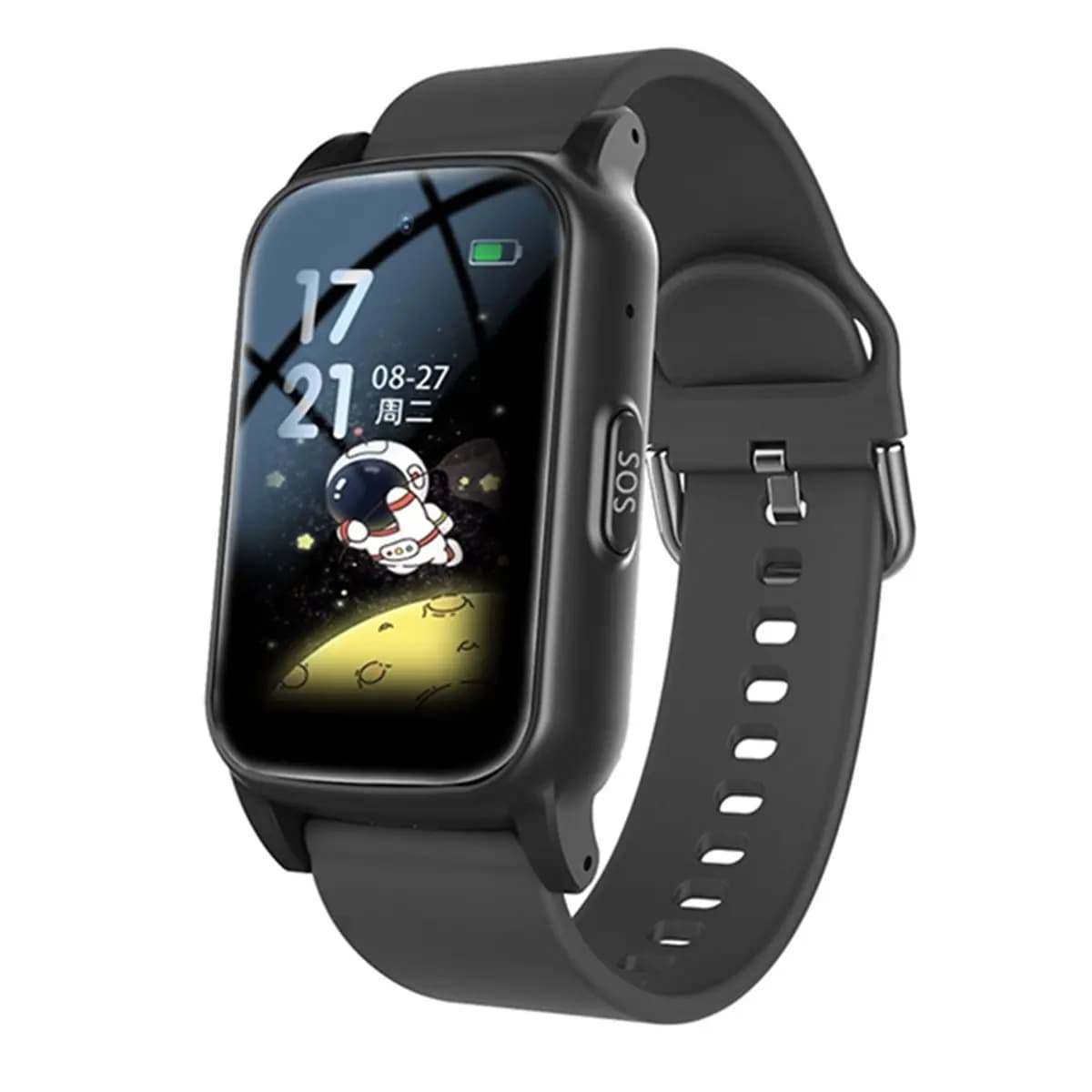 4G Senior Smart Watch with GPS, SOS, Emergency Support for Autumn Detection, AI Health Monitoring for Seniors Black A