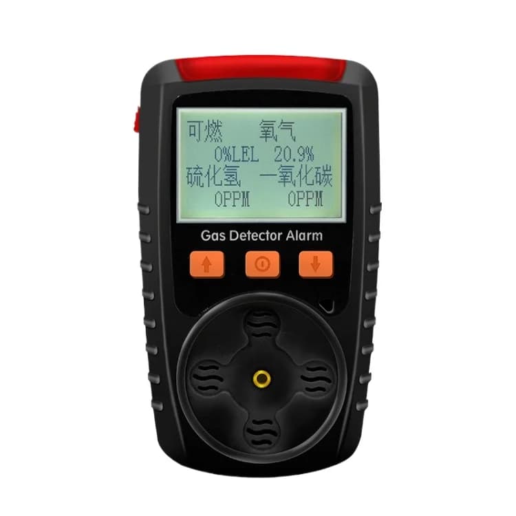 4-in-1 Portable Gas Detector Explosion-proof Toxic Gas Monitor for Combustible Oxygen Hydrogen Sulfide Carbon Monoxide