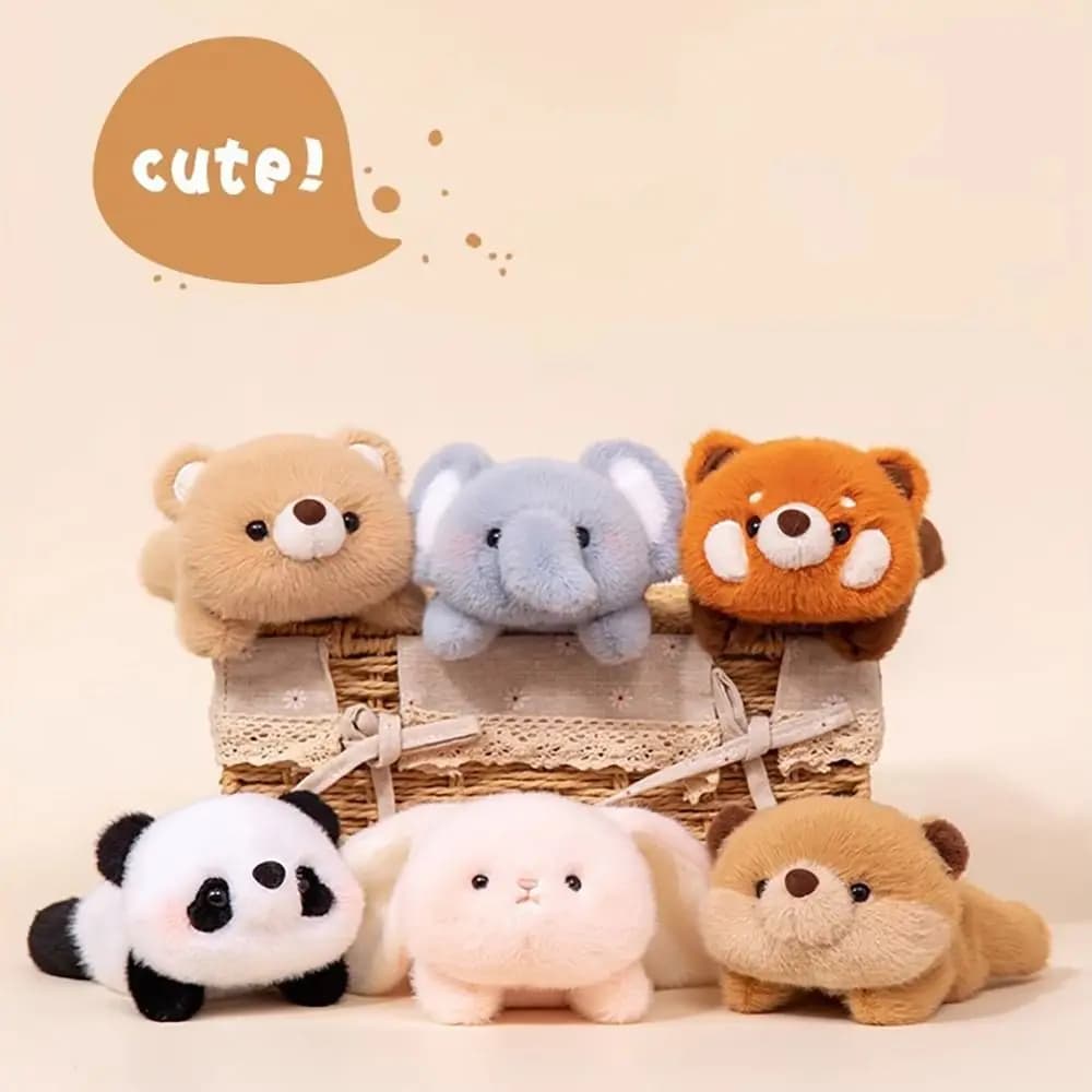 Peluche Kawaii da 17 cm, Bambola Compagna, Elefante di Peluche con Cuscinetto da Polso, Orsetto Super Morbido, Cuscino Animale Imbottito, Regalo per Dormire