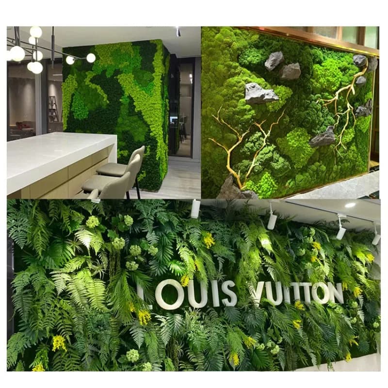 UV Resistant Artificial Plant Wall, Anti-UV Plastic Green Grass for Landscape, Wedding Festival & Exhibition Decor