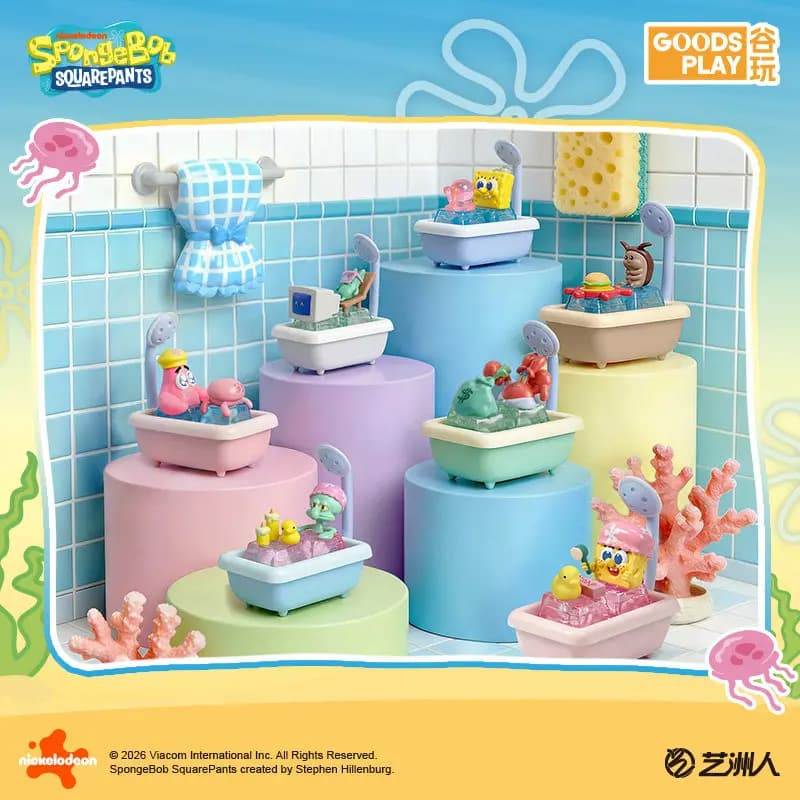 SpongeBob SquarePants - Set di Tastiera Ufficiale Blind Box - Personaggi Mr. Krabs, Squidward, Patrick Star - Statuette Carine - Regalo per i Fan