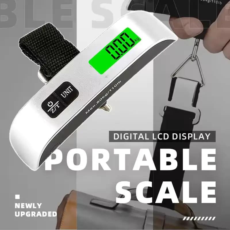 Nuova Bilancia Digitale Portatile 2026, 50kg/110lb, Display LCD, Bilancia Elettronica per Bagagli da Viaggio