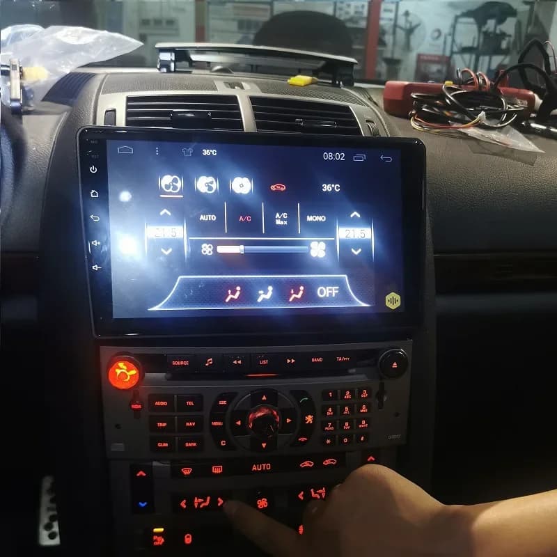 Suitable for Peugeot 407 Android large-screen navigation machine, standard Karaoke with blind spot belt