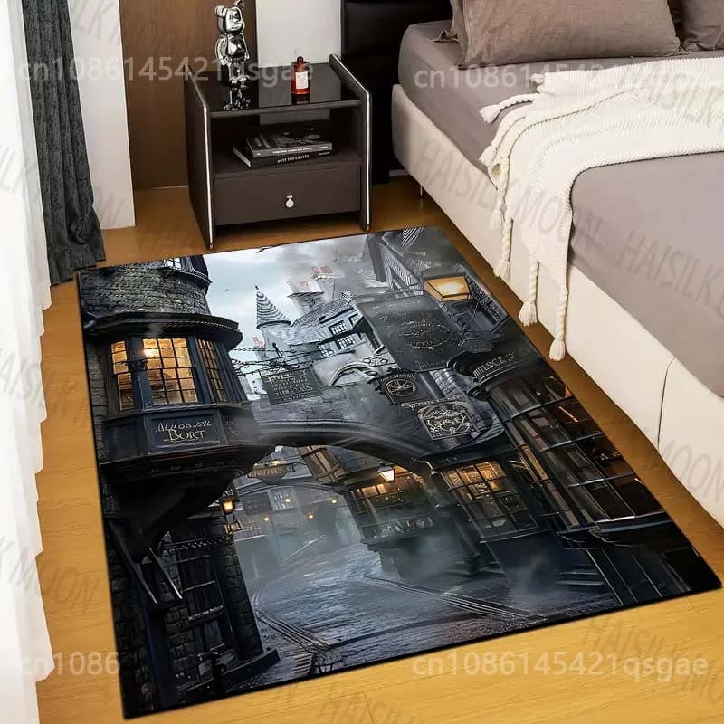 Magic City Street Tappeto per soggiorno Camera da letto Tappetino da bagno Zerbino creativo Divano Tavolo Decorazioni per la casa Area robusta di grandi dimensioni